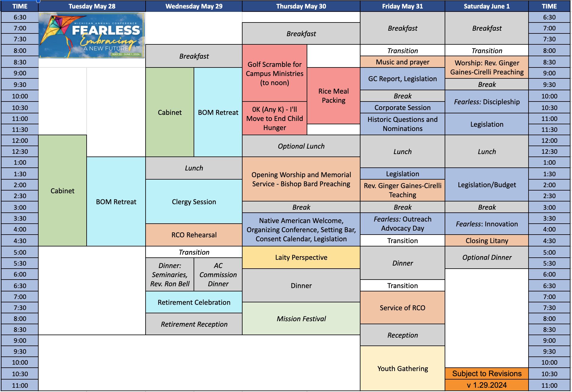 Annual conference schedule 2024 michigan annual conference